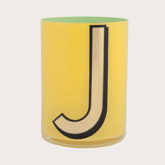 Pencil cup J Yellow